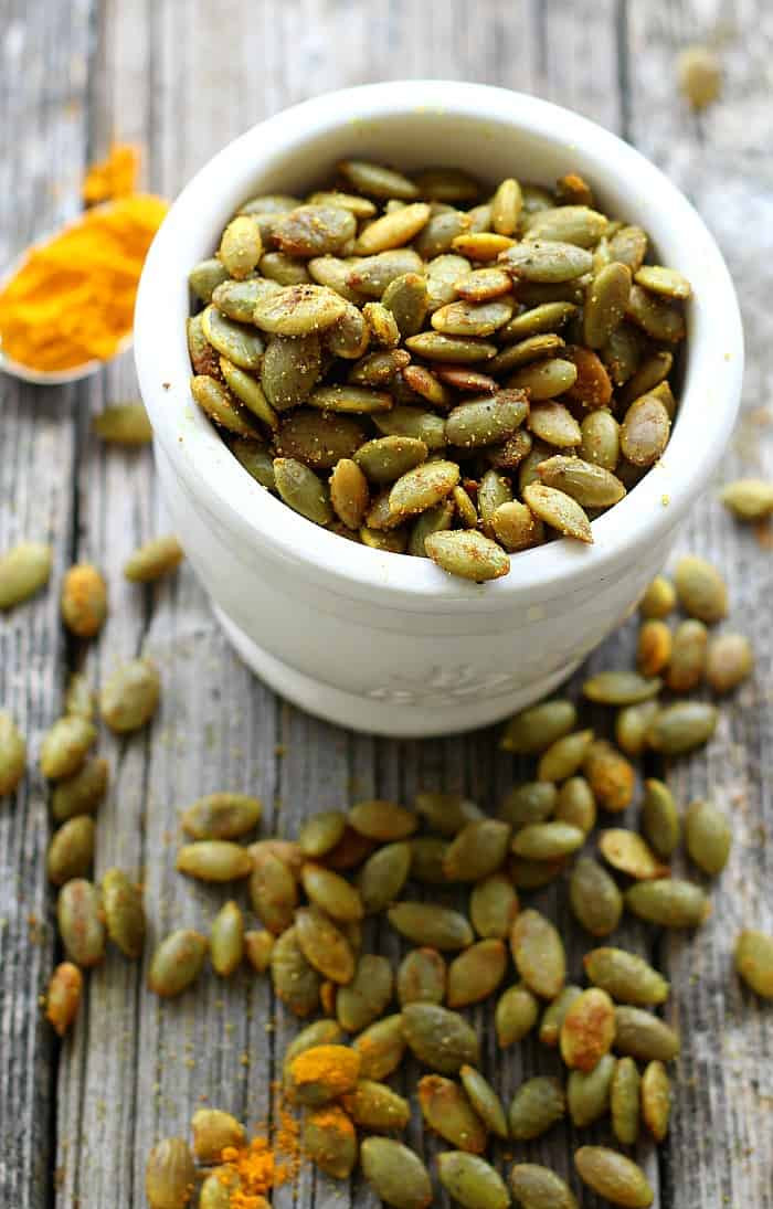 Are Roasted Pumpkin Seeds Healthy
 Turmeric Roasted Pumpkin Seeds Good Dinner Mom