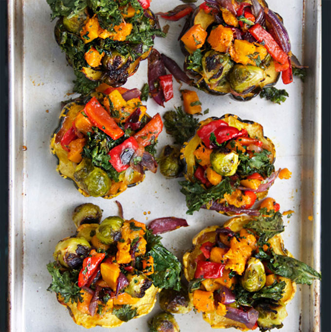 Are Roasted Vegetables Healthy
 Roasted Squash Stuffed with Roasted Ve ables Panning