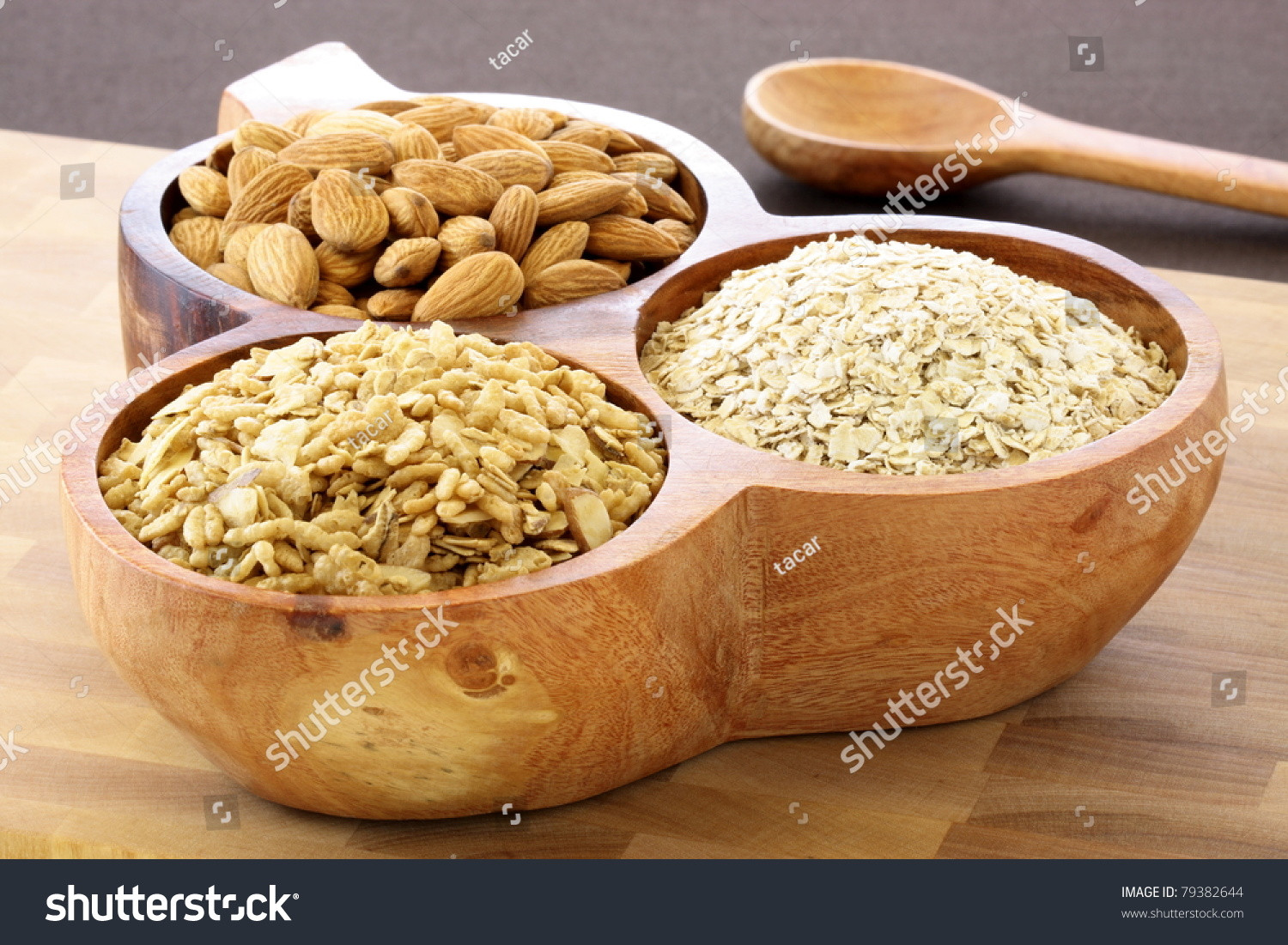 Are Rolled Oats Healthy
 Fresh Healthy Rolled Oats Muesli And Almonds Wooden