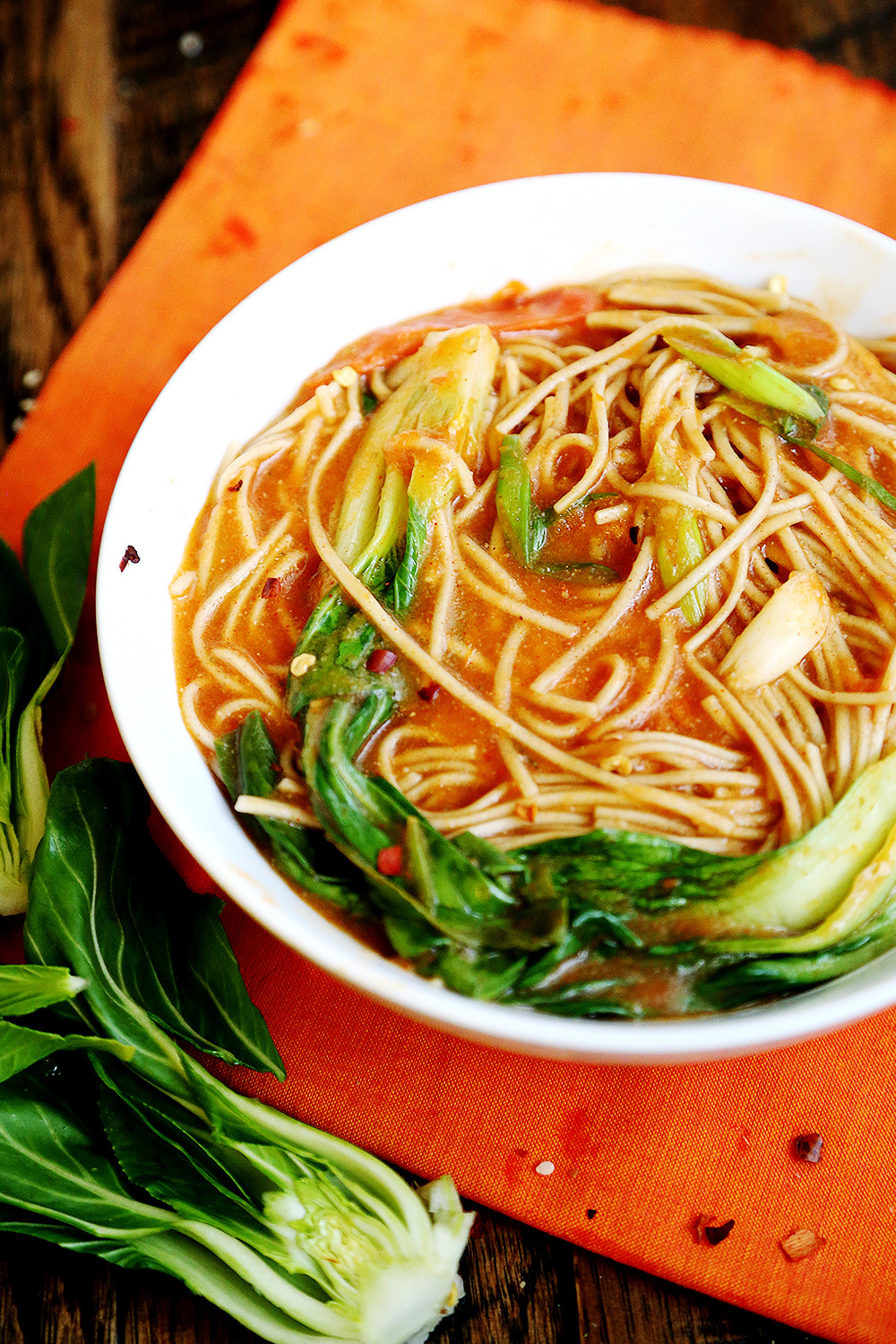 Are Soba Noodles Healthy
 Thick Tomato Soba Noodle Soup with Bok Choy Noodles and