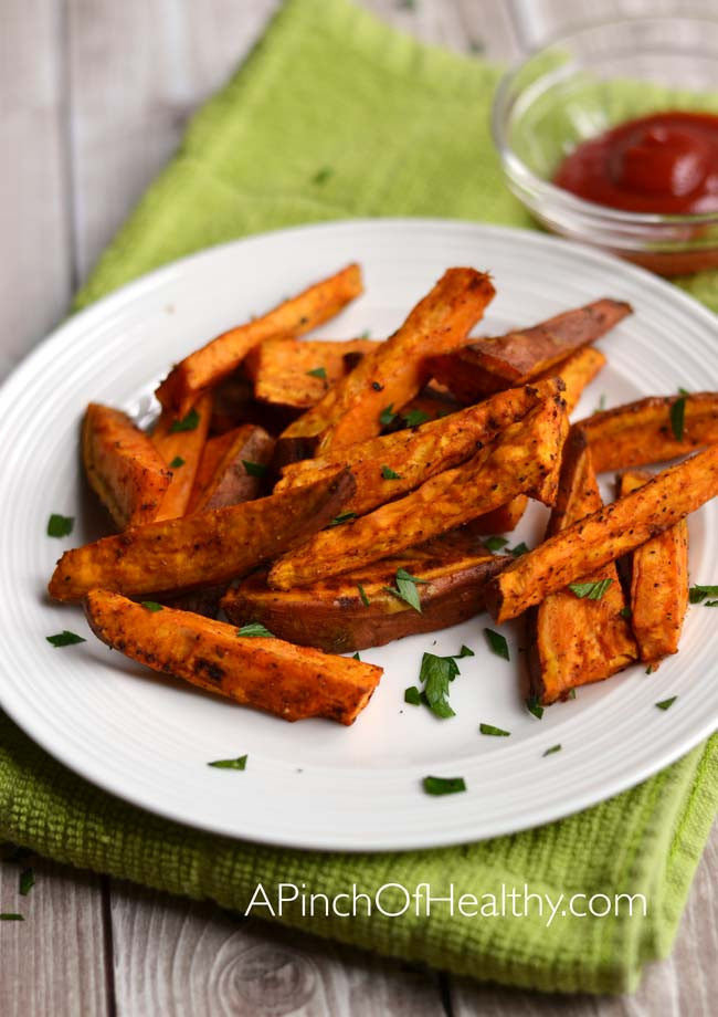 Are Sweet Potato Fries Healthy
 Oven Baked Sweet Potato Fries A Pinch of Healthy