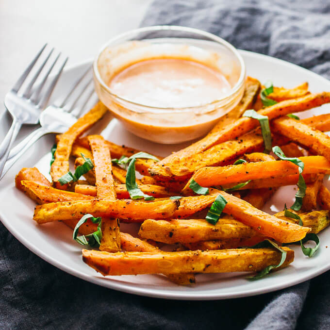 Are Sweet Potato Fries Healthy
 Garlic and basil sweet potato fries Savory Tooth