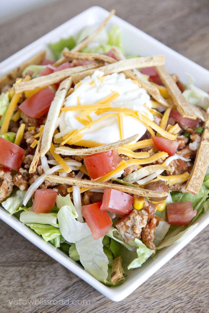 Are Taco Salads Healthy
 Taco Salad Yellow Bliss Road