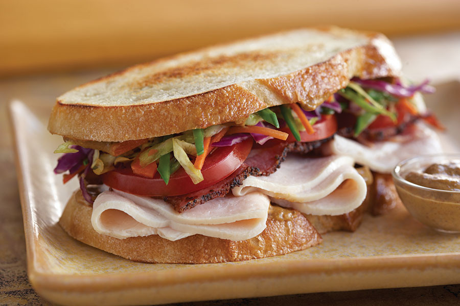 Are Turkey Sandwiches Healthy
 Grilled Turkey Sandwich with Asian Slaw and Plum Cream