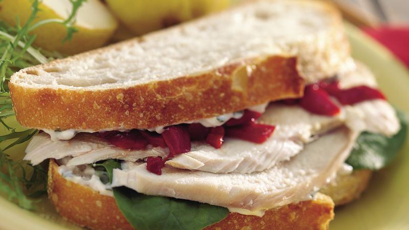 Are Turkey Sandwiches Healthy
 Roasted Turkey Sandwiches Recipe BettyCrocker