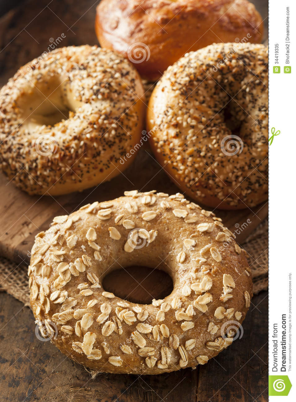 Are Whole Wheat Bagels Healthy
 Healthy Organic Whole Grain Bagel Royalty Free Stock