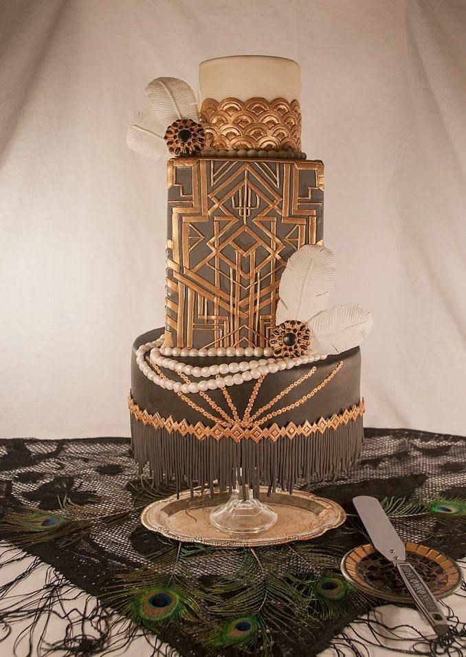 Art Deco Wedding Cakes top 20 20 Deliciously Decadent Art Deco Wedding Cakes Chic