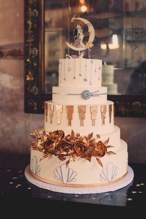 Art Deco Wedding Cakes
 45 Breathtaking Art Deco Wedding Cakes