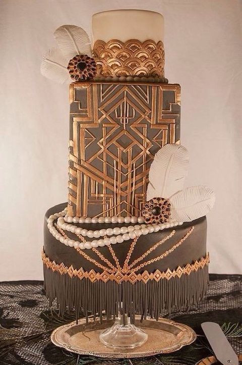 Art Deco Wedding Cakes
 45 Breathtaking Art Deco Wedding Cakes