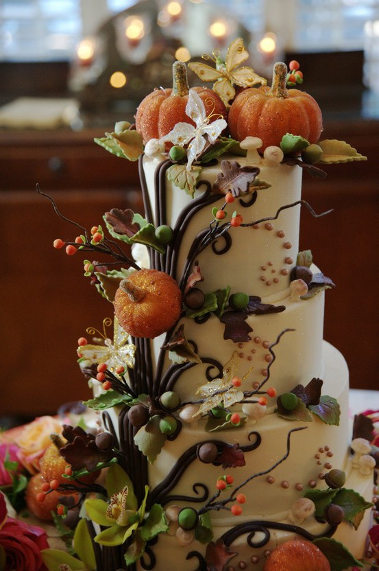 Autumn Wedding Cakes
 WDW WEDDING DAY WEEKLY BLOGGING FOR BRIDES Autumn