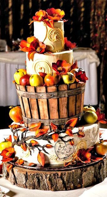 Autumn Wedding Cakes
 25 Apple Inspired Fall Wedding Ideas
