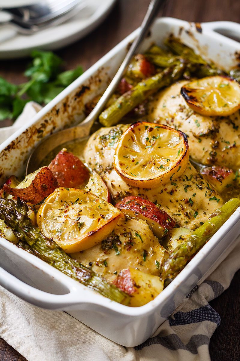 Baked Chicken Breast Recipe Healthy
 Baked Chicken Breasts with Lemon & Veggies — Eatwell101