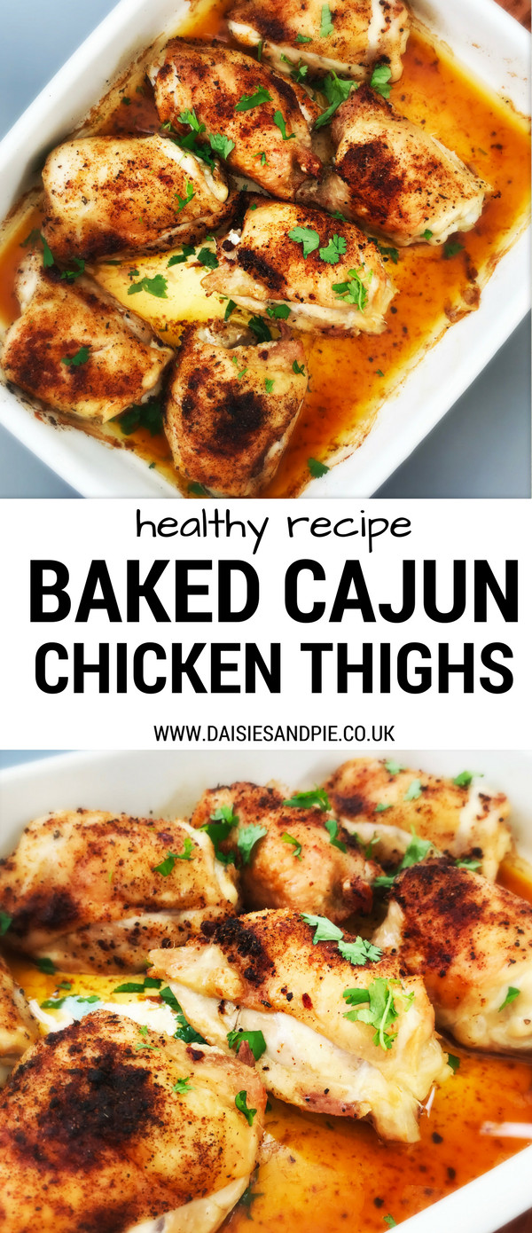 Baked Chicken Thighs Recipes Healthy
 Healthy Oven Baked Cajun Chicken Thighs