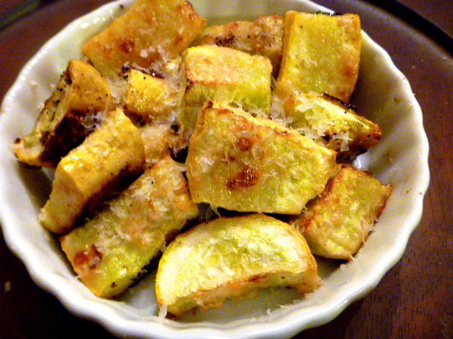 Baked Summer Squash
 Slice of Southern Roasted Parmesan Summer Squash