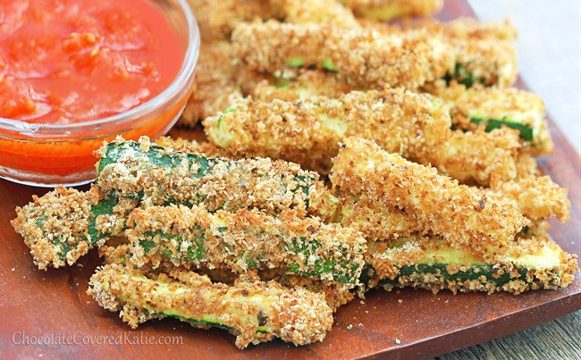 Baked Zucchini Recipes Healthy
 Crispy Healthy Baked Zucchini Fries Crazy Addictive