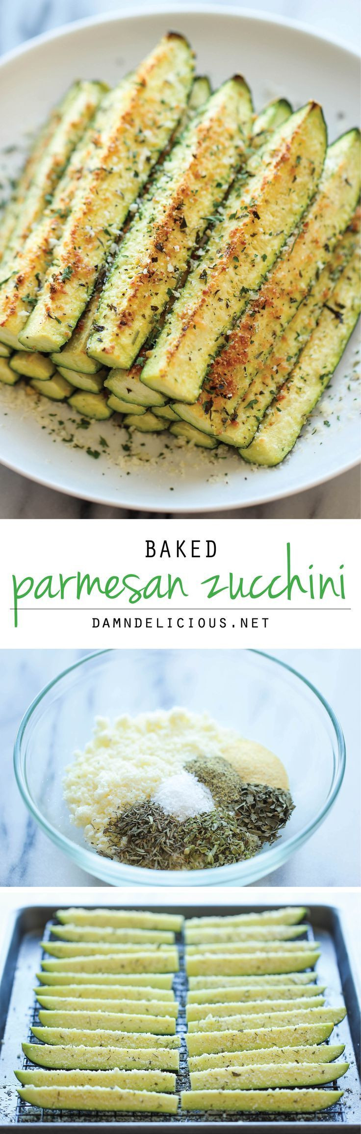 Baked Zucchini Recipes Healthy
 Baked Parmesan Zucchini Receta