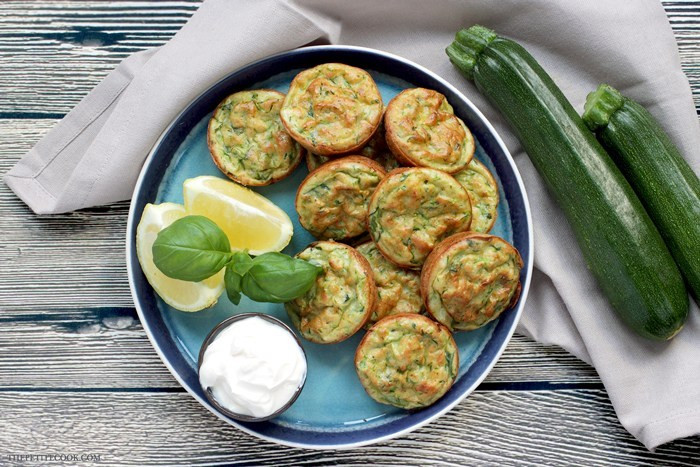 Baked Zucchini Recipes Healthy
 Healthy Baked Zucchini Fritters The Petite Cook