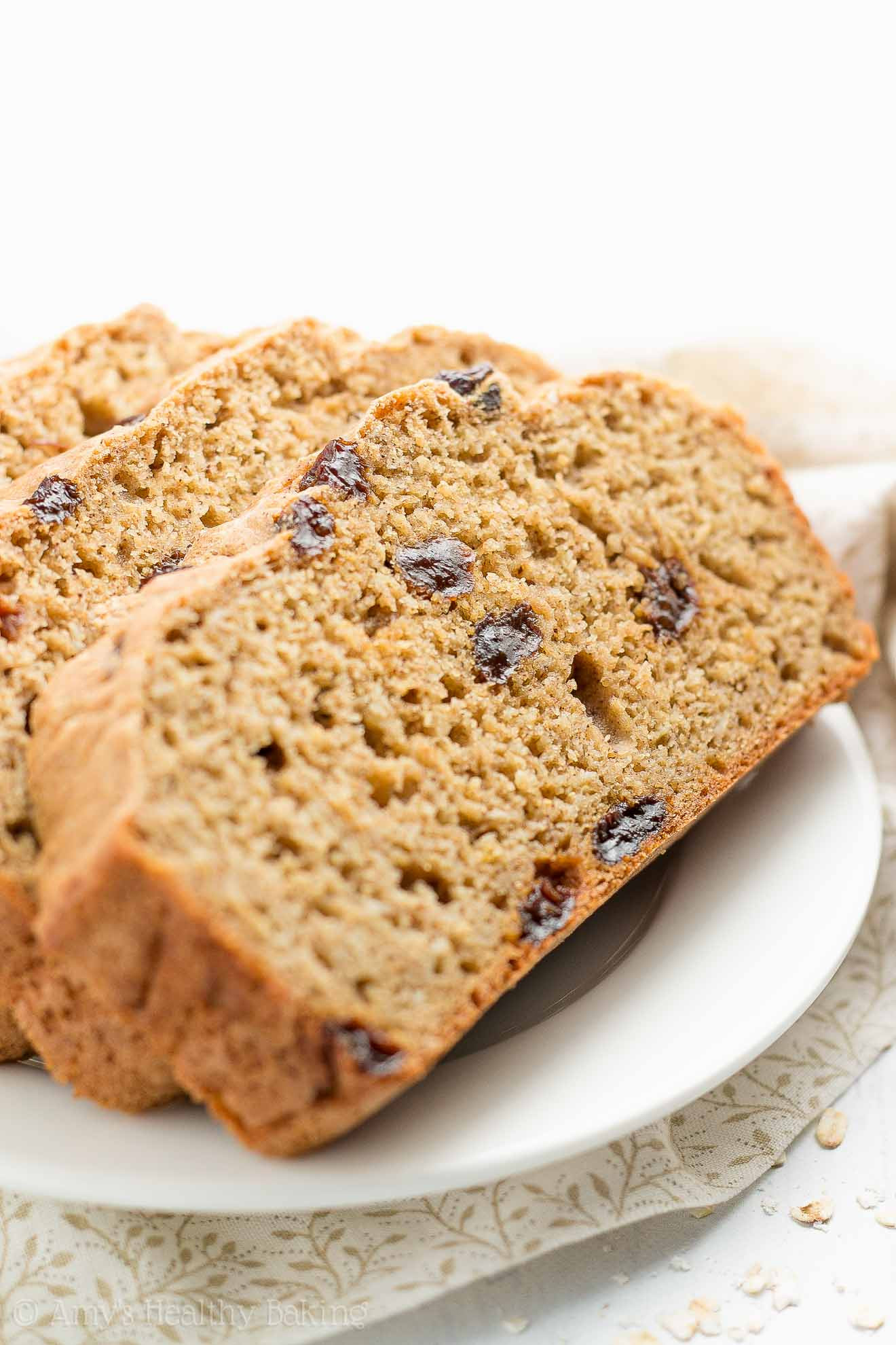 Baking Healthy Bread
 Healthy Oatmeal Raisin Breakfast Quick Bread