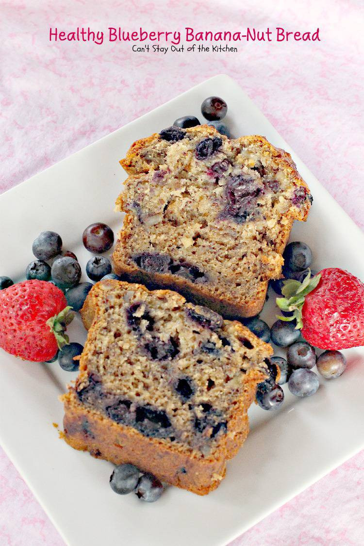 Banana Blueberry Bread Healthy
 Healthy Blueberry Banana Nut Bread Can t Stay Out of the