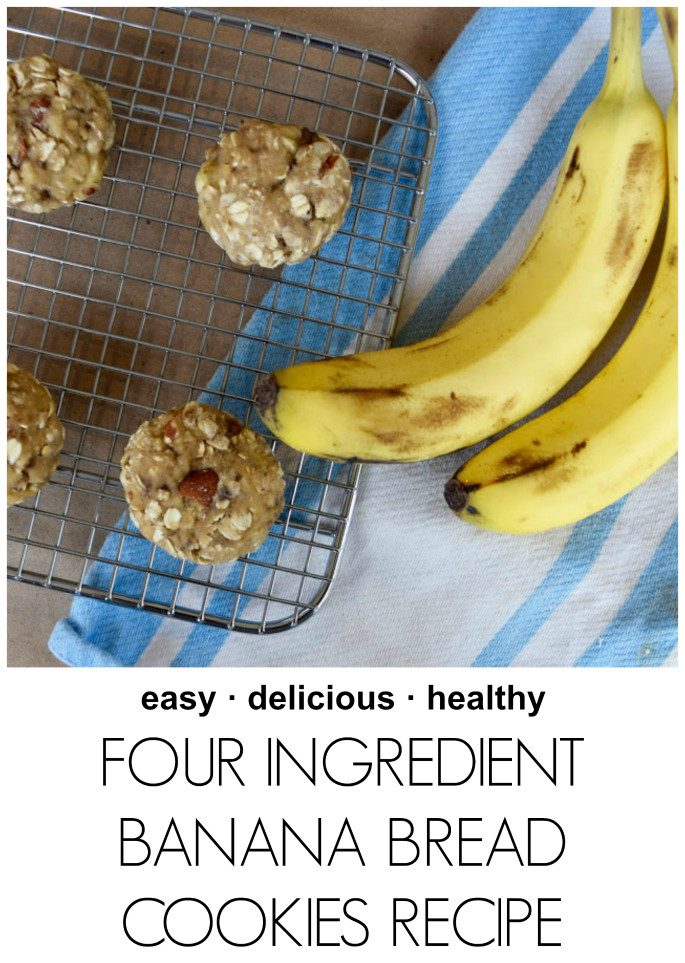 Banana Bread Cookies Healthy
 Four Ingre nt Healthy Banana Bread Cookies