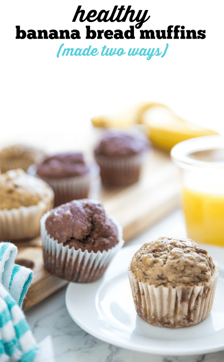 Banana Bread Muffins Healthy
 Healthy Banana Bread Muffins Made 2 Ways Peanut Butter