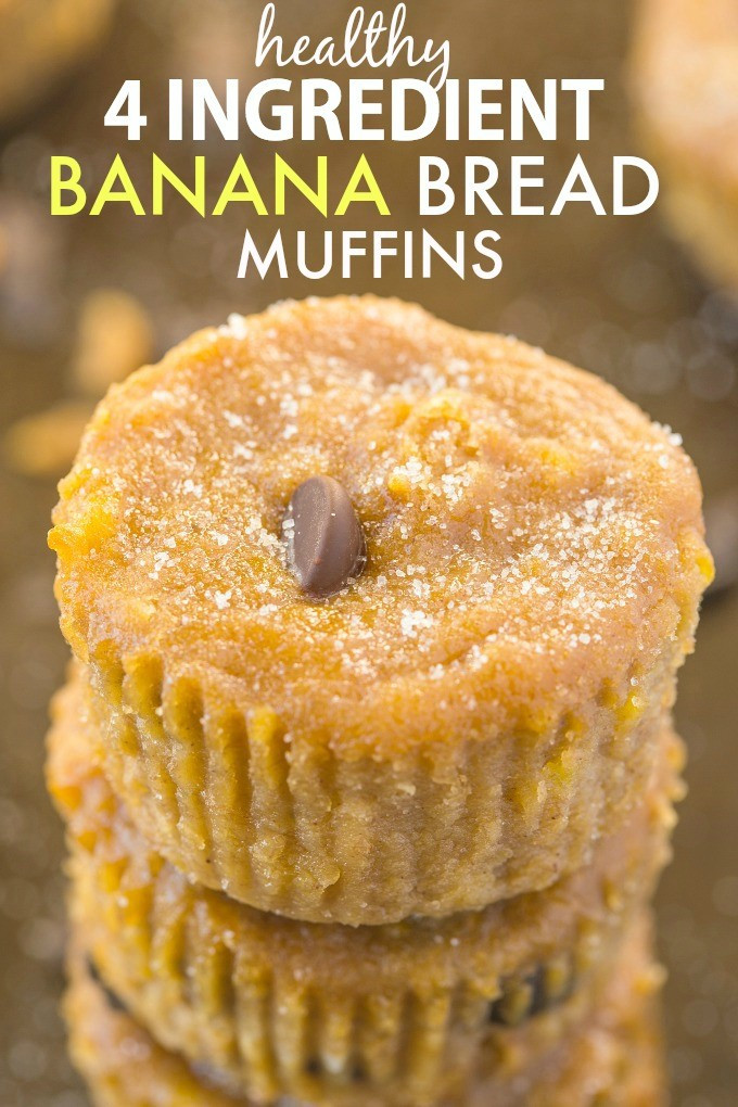 Banana Bread Muffins Healthy the top 20 Ideas About Healthy 4 Ingre Nt Banana Bread Muffins Paleo Vegan