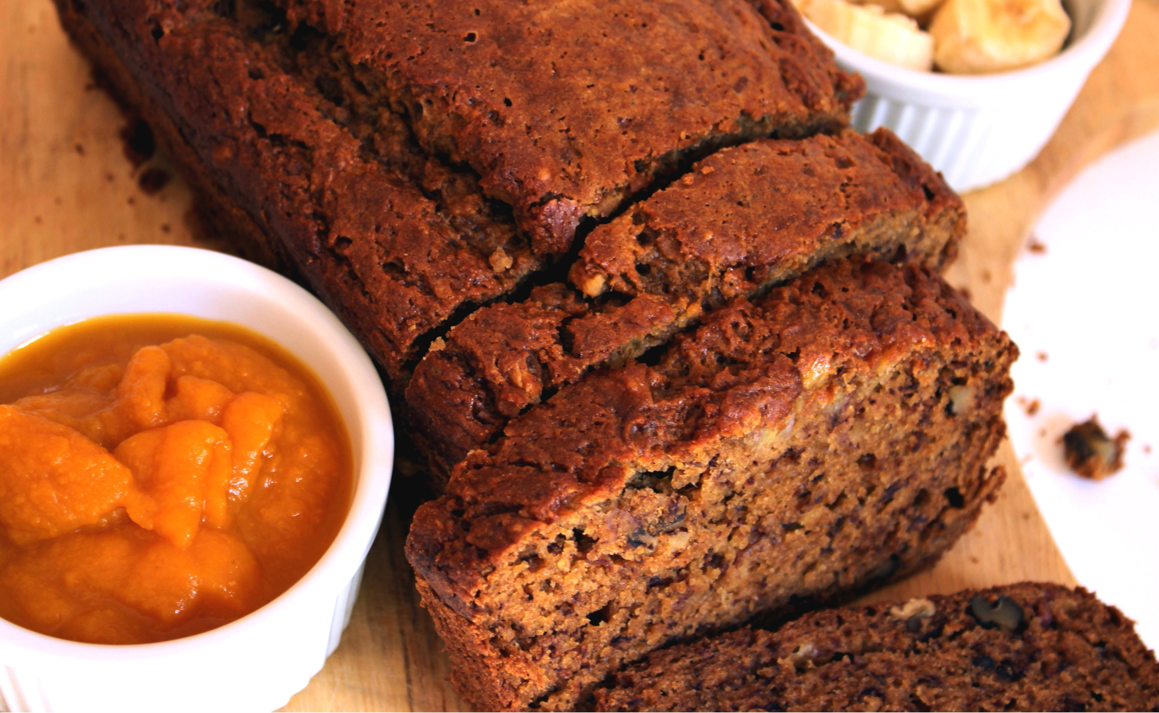 Banana Pumpkin Bread Healthy
 Simple Healthy Pumpkin Banana Bread Bebe and Bear