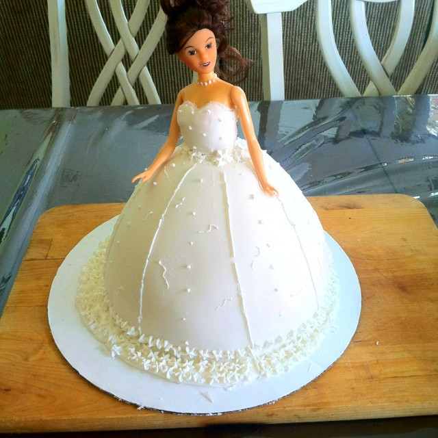 Barbie Wedding Cakes
 Barbie doll wedding shower cake Too cute