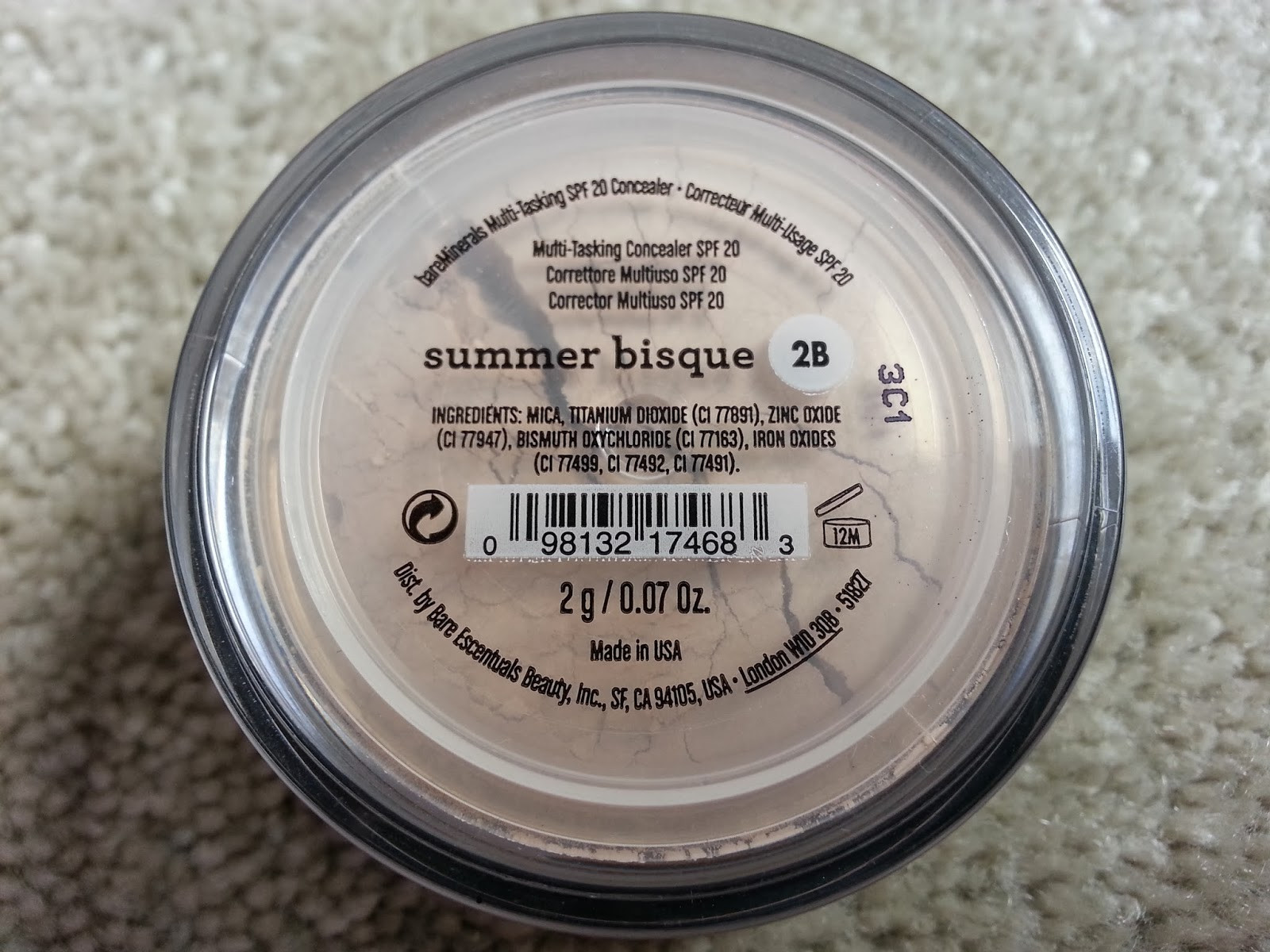 Bare Minerals Summer Bisque
 Beauty Makeup Etc bareminerals concealer