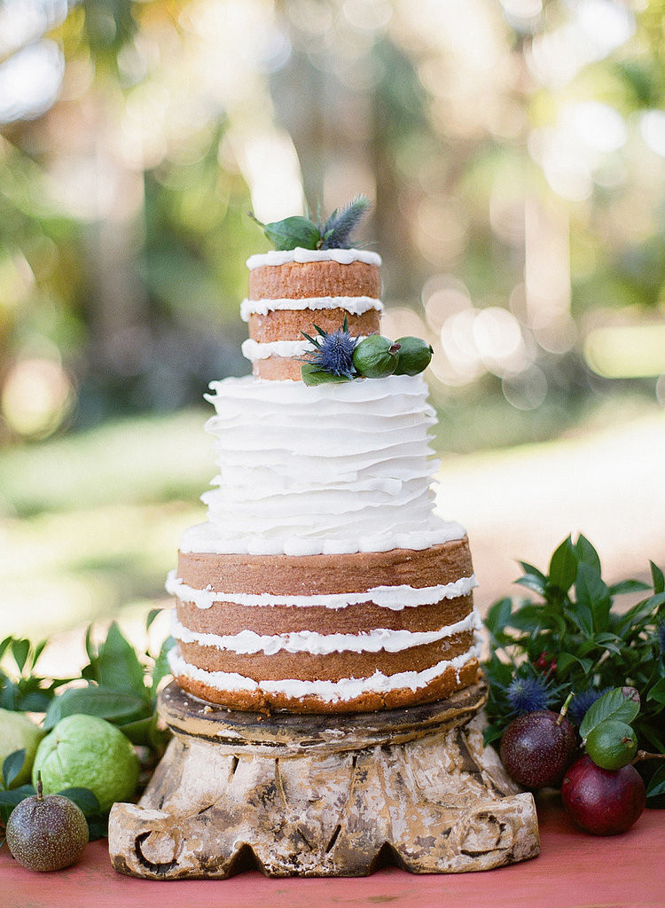 Bare Wedding Cakes
 Frosted Sectional Cake