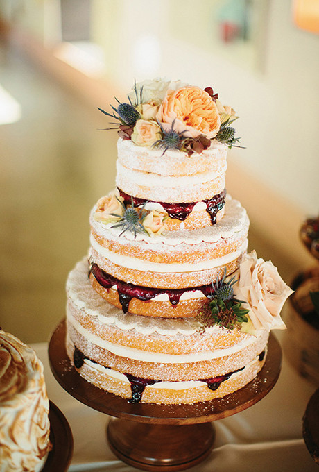 Bare Wedding Cakes
 Rustic Naked Wedding Cake