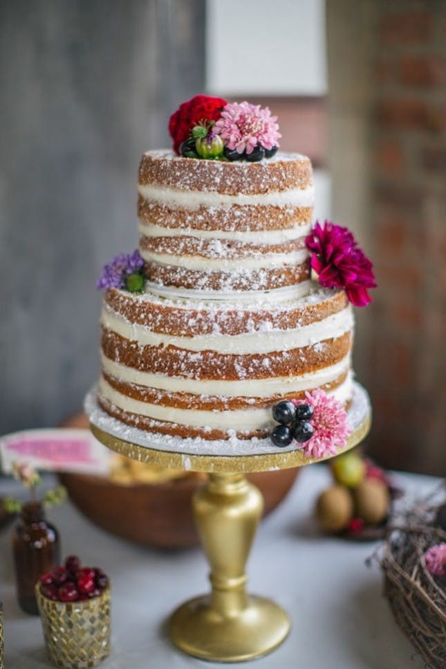 Bare Wedding Cakes
 Go Naked With 21 Frosting Free Wedding Cakes