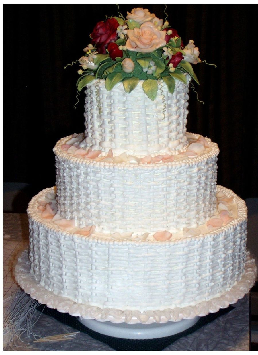 Basket Weave Wedding Cakes
 Basket Weave Wedding Cake CakeCentral