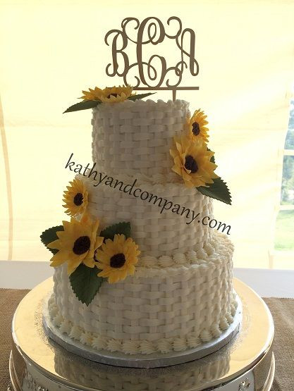 Basket Weave Wedding Cakes
 Buttercream basket weave wedding cake with sugar