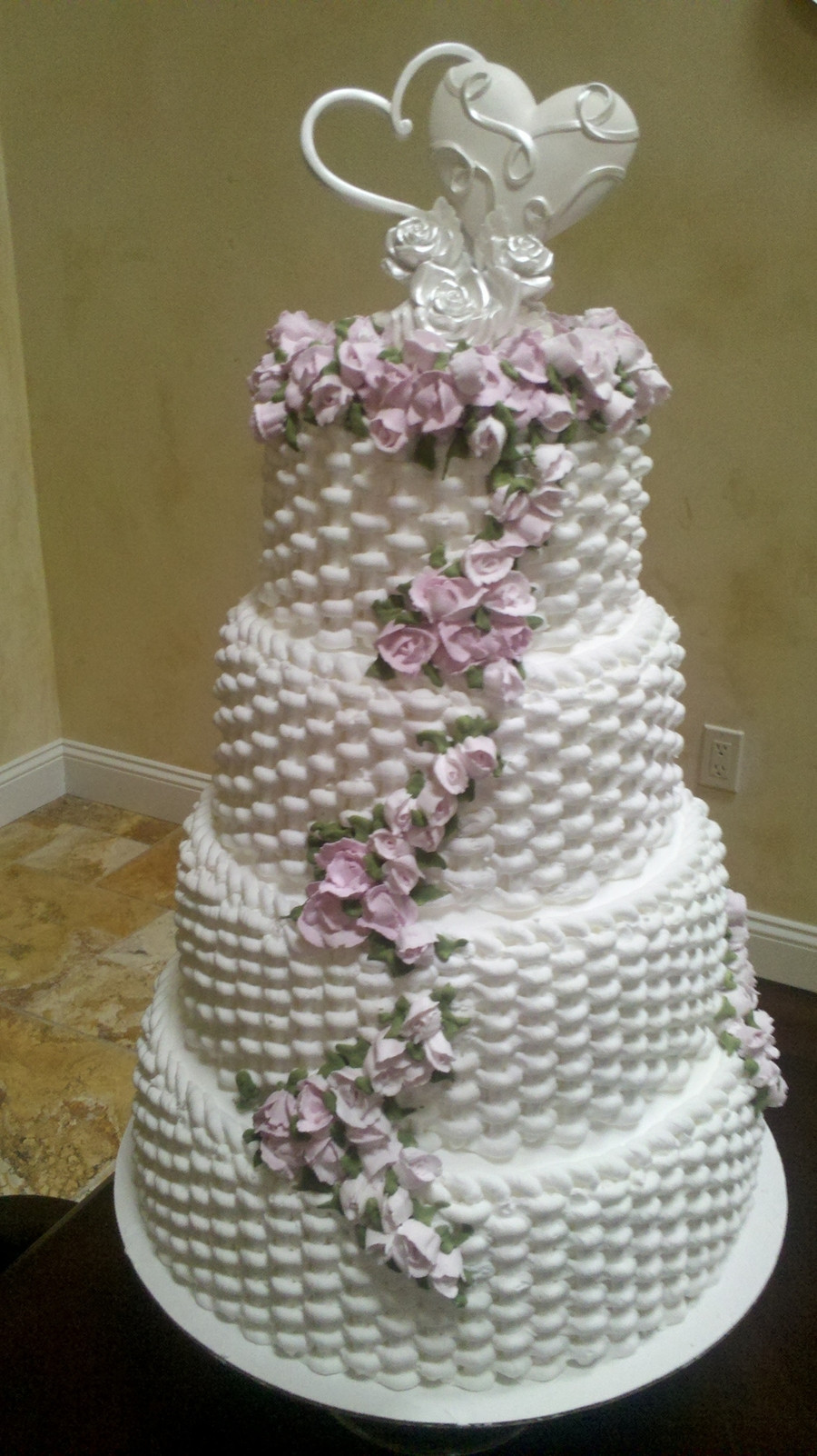 Basket Weave Wedding Cakes
 Basket Weave Rose Cake CakeCentral