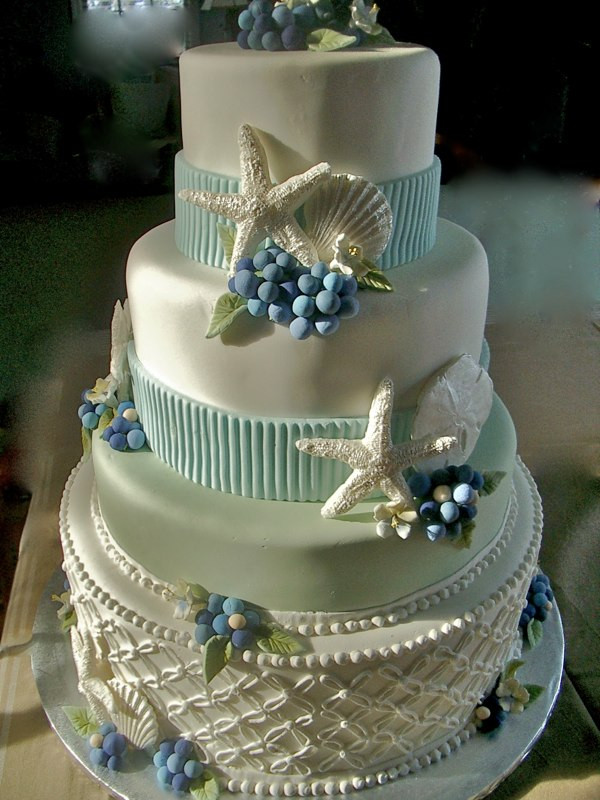 Beach Themed Wedding Cakes Pictures
 Wedding Cakes