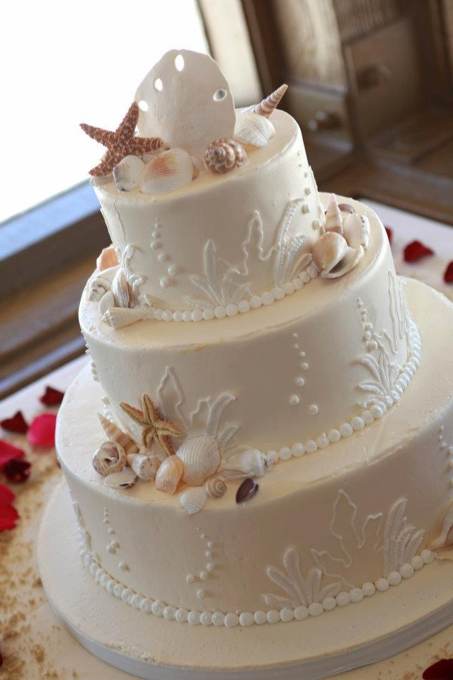 Beach Themed Wedding Cakes Pictures
 100 best images about Weeding Beach Cakes on Pinterest