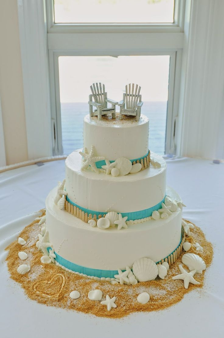 Beach Themed Wedding Cakes Pictures
 25 best ideas about Beach wedding cupcakes on Pinterest
