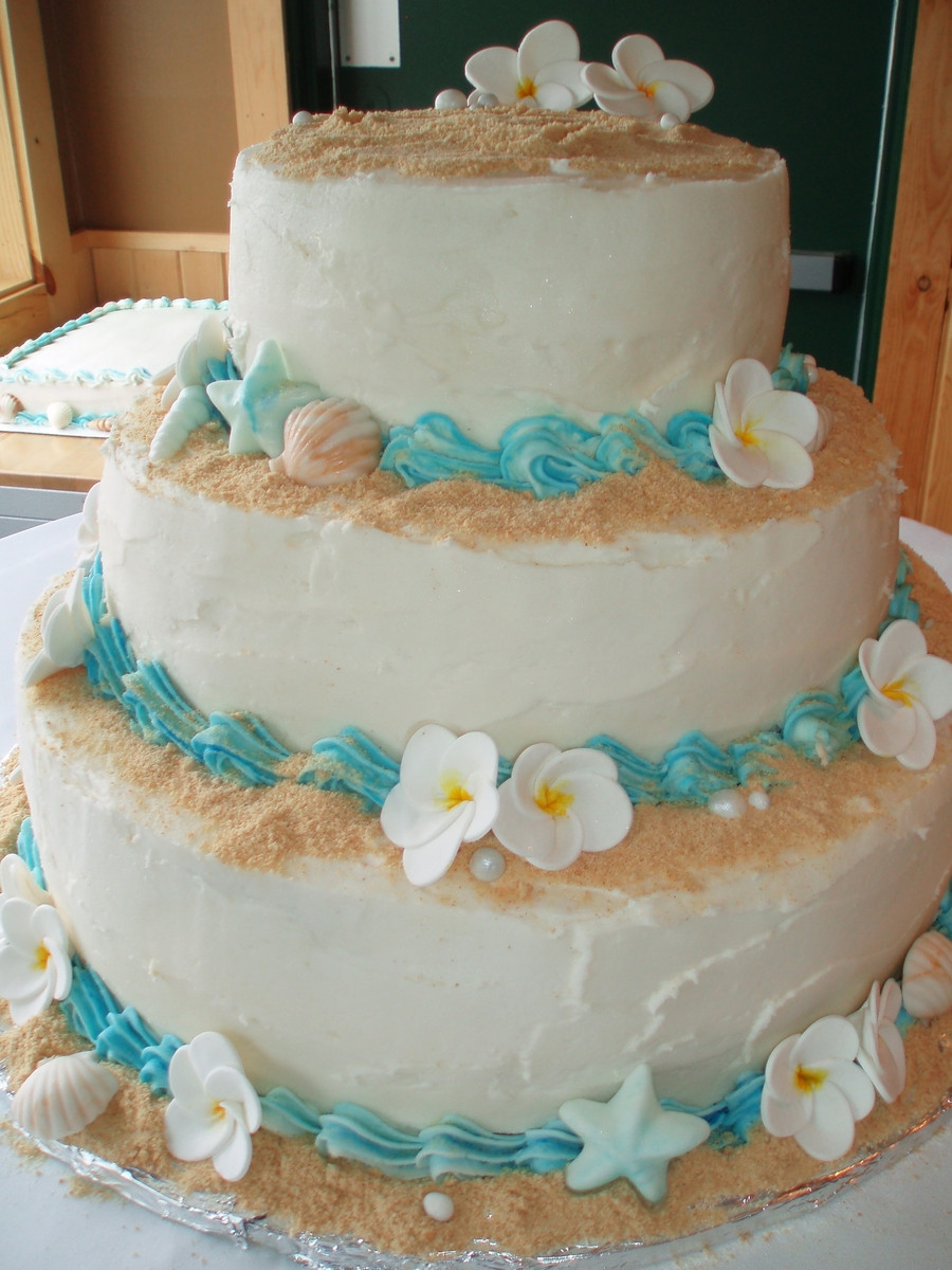 Beach Themed Wedding Cakes
 Beach Wedding Cake CakeCentral