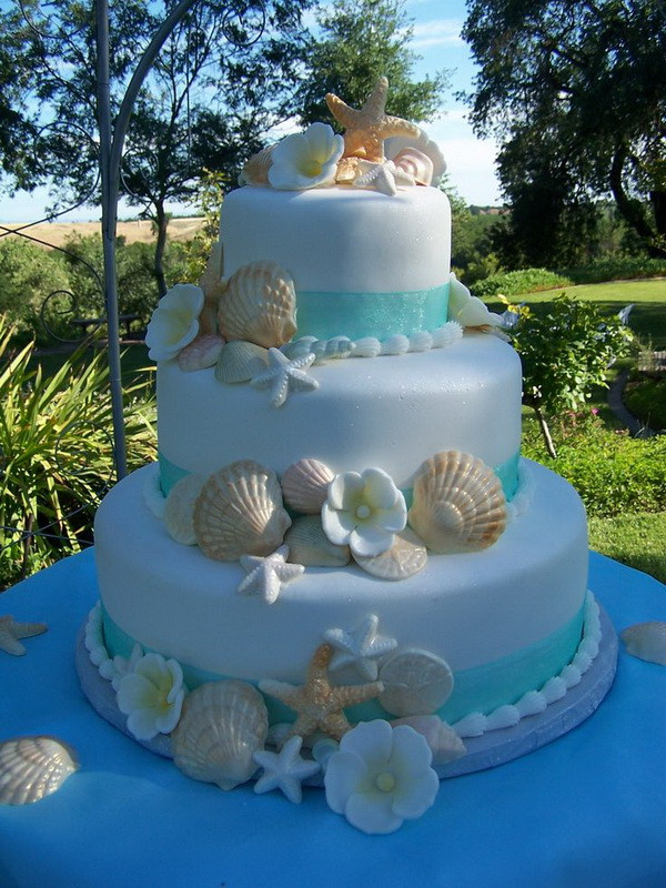 Beach Themed Wedding Cakes
 Beach Wedding Cakes 15 Incredibly Fun and Vibrant Ideas