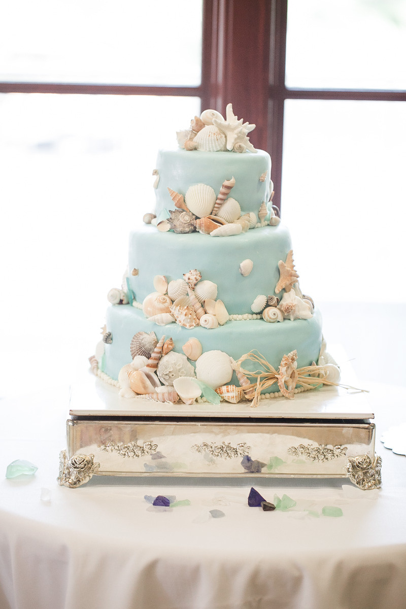 Beach Themed Wedding Cakes
 Preppy Beach Wedding at Port Royal Golf Club in Hilton