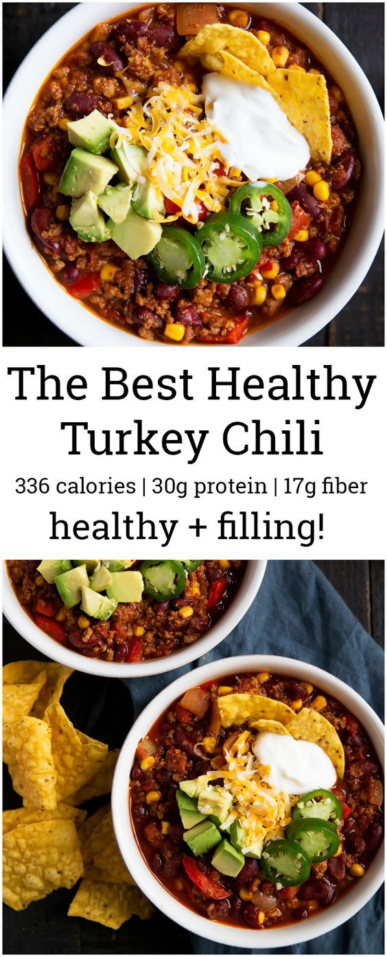 Best Healthy Turkey Chili Recipe
 Turkey chili Red peppers and Pinto beans on Pinterest