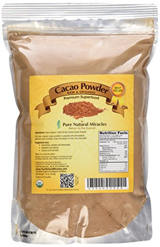 Best Organic Cocoa Powder
 Pure Natural Miracles Raw Organic Cacao Powder Best