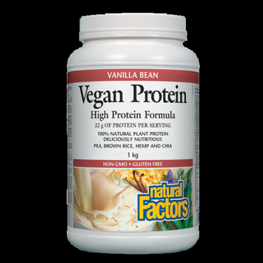 Best Organic Vegetarian Protein Powder
 Natural Factors Vegan Protein High Protein Formula 1kg