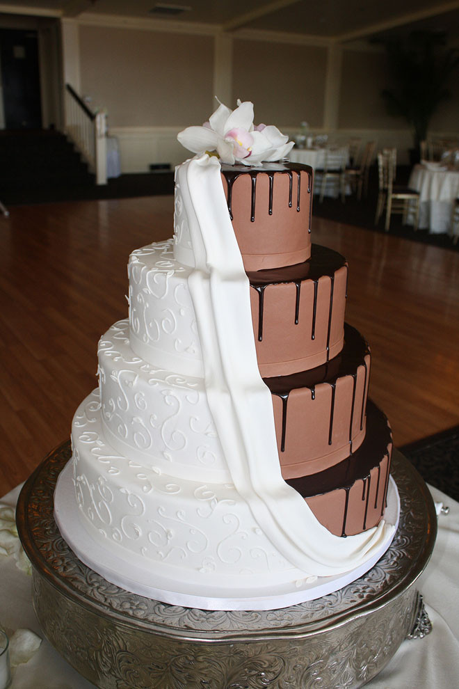 Best Wedding Cakes Nyc
 Dramatic Draped Chocolate Wedding Cake by CakeSuite