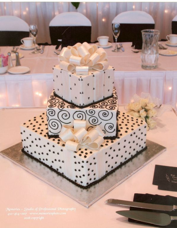 Bethel Bakery Wedding Cakes
 Bethel Bakery Wedding Cake Present Cake with Black