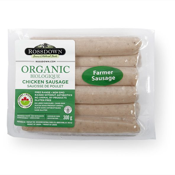 Bilinski'S Organic Chicken Sausage
 Organic Chicken Sausage Farmer Sausage Rossdown Farms