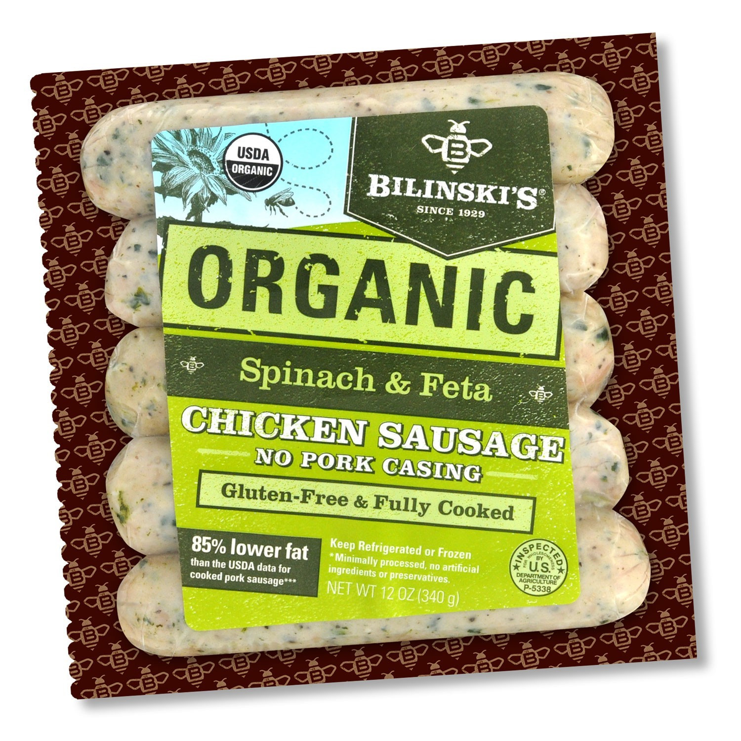 Bilinski&amp;#039;s organic Chicken Sausage the top 20 Ideas About Bilinski S organic Spinach and Feta Chicken Sausage 0 75