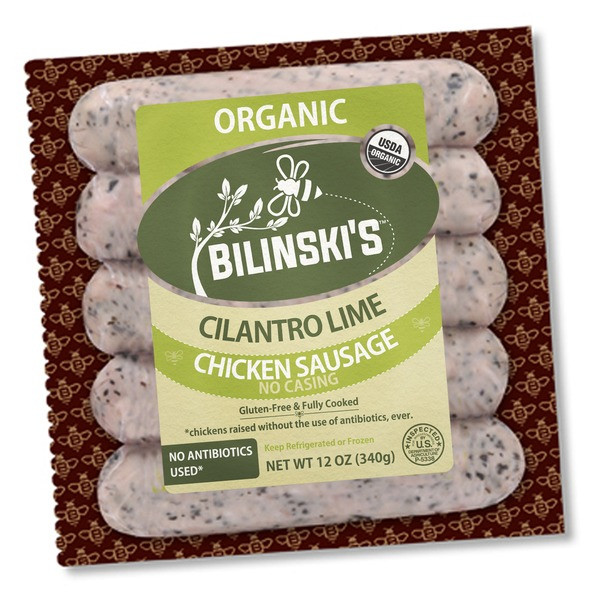 Bilinski'S Organic Chicken Sausage
 Bilinski s Sausage Organic Chicken Sausage Cilantro Lime