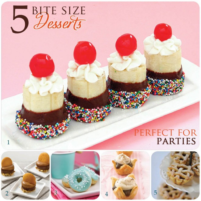 Bite Size Desserts For Weddings
 5 Bite Size Party Dessert Recipes Pizzazzerie